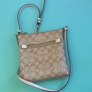 Coach Beige Signature Crossbody Bag